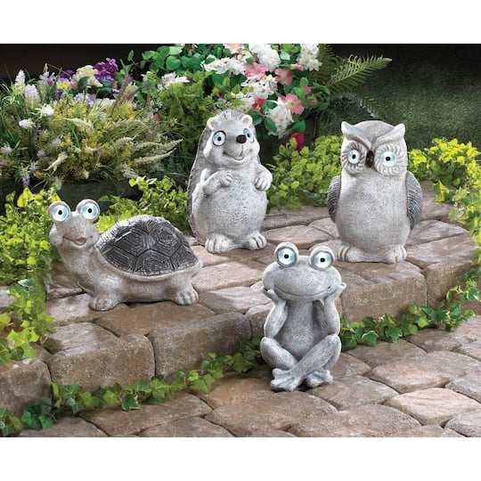 12" Solar Owl Statue